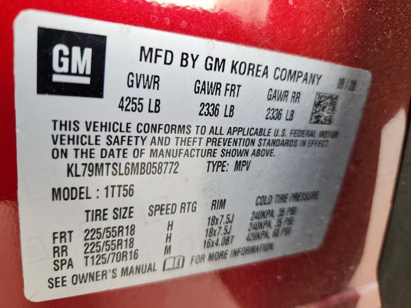 Photo 14 from auction – 2021 CHEVROLET TRAILBLAZE with VIN KL79MTSL6MB058772