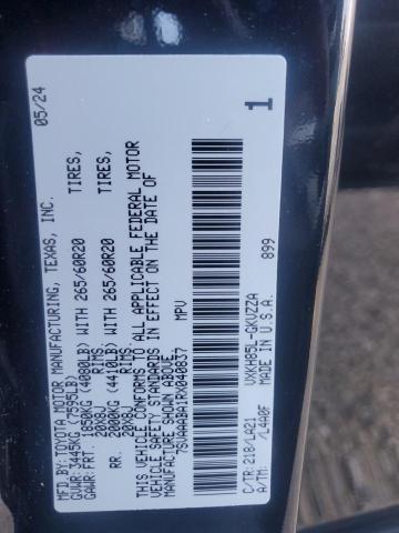 Photo 14 from auction – 2024 TOYOTA SEQUOIA SR with VIN 7SVAAABA1RX040837