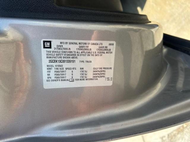 Foto 10 de la subasta – 2008 CHEV SILVERADO K1500 con VIN 2GCEK13C081339191
