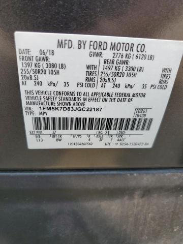 صورة رقم 14 من المزاد - 2018 FORD EXPLORER X مع VIN 1FM5K7D83JGC22187