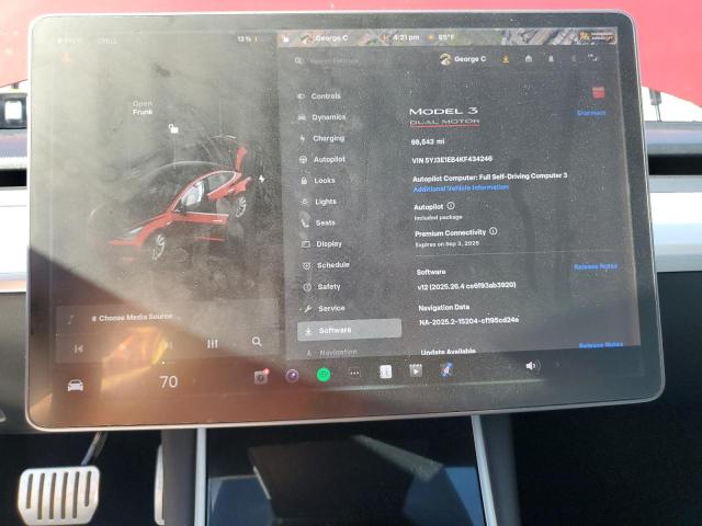Photo 9 from auction – 2019 TESLA MODEL 3 with VIN 5YJ3E1EB4KF434246