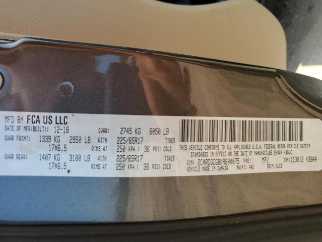 صورة رقم 14 من المزاد - 2019 DODGE GRAND CARA مع VIN 2C4RDGCG8KR600075