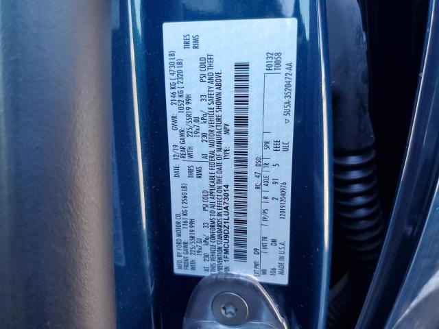Photo 14 from auction – 2020 FORD ESCAPE TITANIUM with VIN 1FMCU9DZ1LUA73014