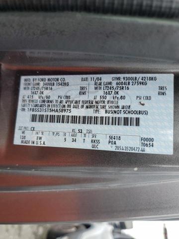 Photo 10 from auction – 2005 FORD ECONOLINE with VIN 1FBSS31S15HA58975