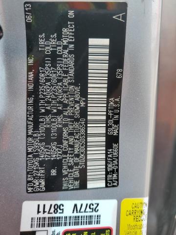 Photo 14 from auction – 2013 TOYOTA SIENNA with VIN 5TDZK3DC5DS386540