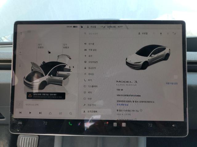 Photo 9 from auction – 2025 TESLA MODEL 3 with VIN 5YJ3E1EA7SF013466