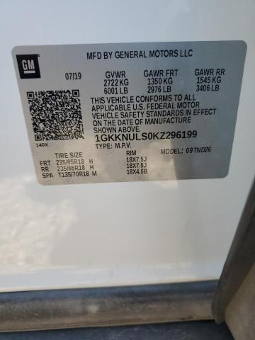 Photo 14 from auction – 2019 GMC ACADIA SLT with VIN 1GKKNULS0KZ296199