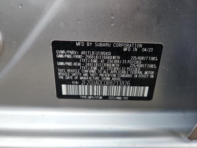 Photo 14 from auction – 2024 SUBARU CROSSTREK with VIN JF2GUADC0R8233826