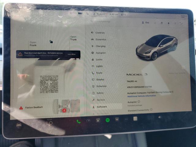 Photo 9 from auction – 2022 TESLA MODEL 3 with VIN 5YJ3E1EAXNF369706