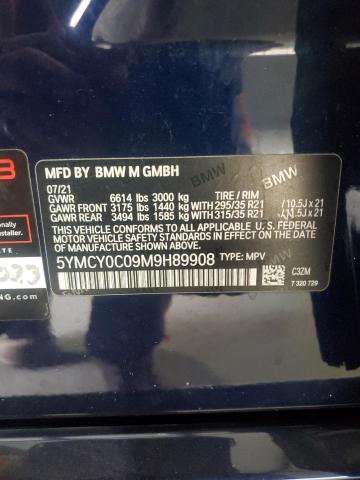 Photo 14 from auction – 2021 BMW X6 M with VIN 5YMCY0C09M9H89908