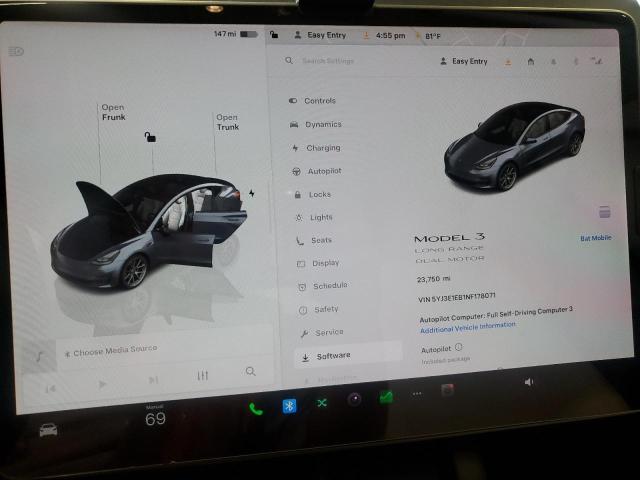 Photo 9 from auction – 2022 TESLA MODEL 3 with VIN 5YJ3E1EB1NF178071