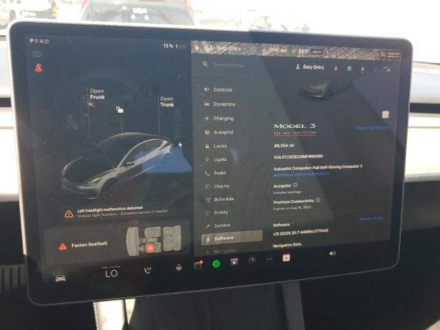 Photo 9 from auction – 2021 TESLA MODEL 3 with VIN 5YJ3E1EC8MF990586