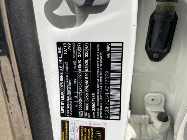 Photo 10 from auction – 2014 MERZ GL 450 4MATIC with VIN 4JGDF7CE4EA317079