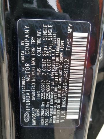 Photo 14 from auction – 2017 HYUNDAI TUCSON LIM with VIN KM8J3CA49HU481512
