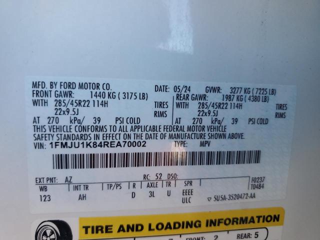 Photo 14 from auction – 2024 FORD EXPEDITION with VIN 1FMJU1K84REA70002