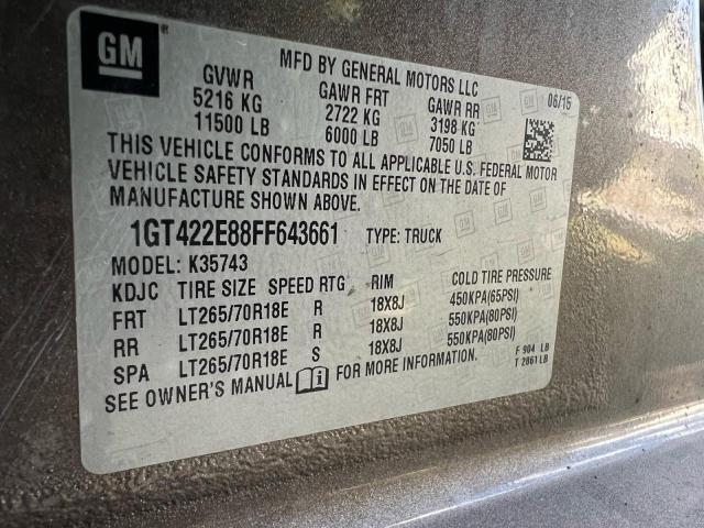 Photo 10 from auction – 2015 GMC SIERRA K35 with VIN 1GT422E88FF643661