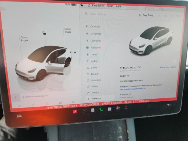 Photo 9 from auction – 2024 TESLA MODEL Y with VIN 7SAYGDED7RF111664