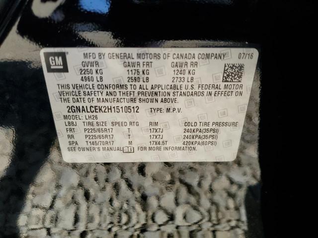 Photo 14 from auction – 2017 CHEVROLET EQUINOX LT with VIN 2GNALCEK2H1510512