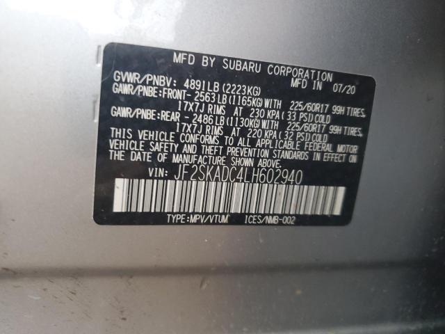 Photo 14 from auction – 2020 SUBARU FORESTER with VIN JF2SKADC4LH602940