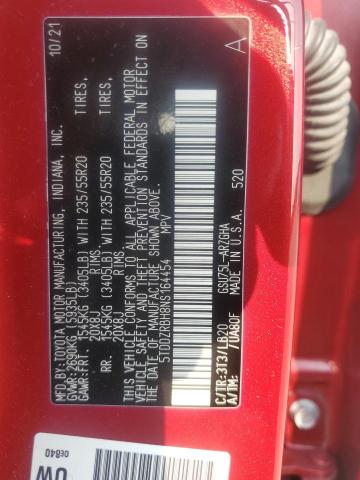 Photo 14 from auction – 2022 TOYOTA HIGHLANDER with VIN 5TDDZRBH8NS164454