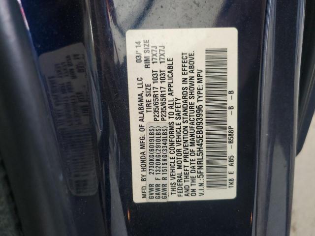 Photo 14 from auction – 2014 HONDA ODYSSEY EX with VIN 5FNRL5H45EB093996