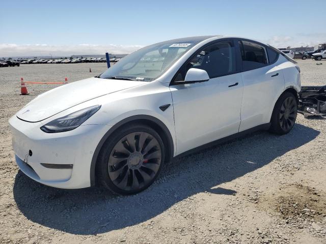 TESLA MODEL Y 2020 with VIN 5YJYGDEF1LF057333 - Photo from auction