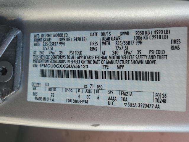Photo 14 from auction – 2016 FORD ESCAPE SE with VIN 1FMCU0GXXGUA55123