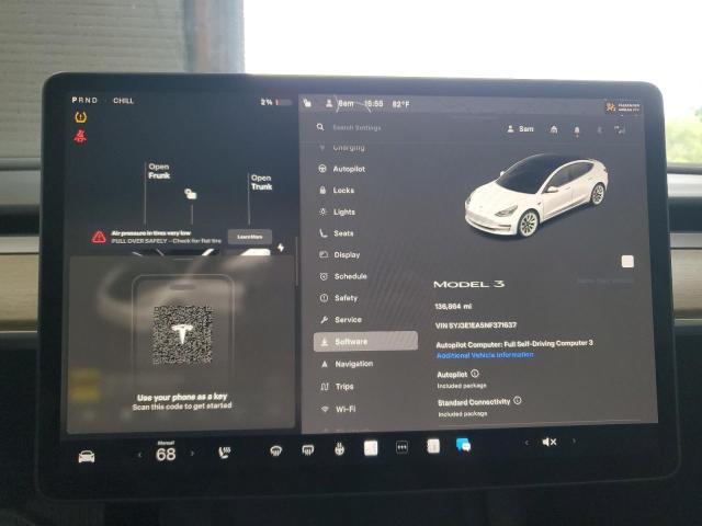 Photo 9 from auction – 2022 TESLA MODEL 3 with VIN 5YJ3E1EA5NF371637