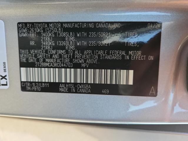Photo 14 from auction – 2024 LEXUS RX 350H BA with VIN 2T2BBMCA3RC044703