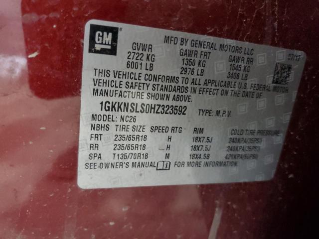 Photo 14 from auction – 2017 GMC ACADIA SLE with VIN 1GKKNSLS0HZ323592