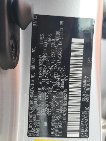 Photo 14 from auction – 2013 TOYOTA HIGHLANDER BASE with VIN 5TDZK3EH1DS105215