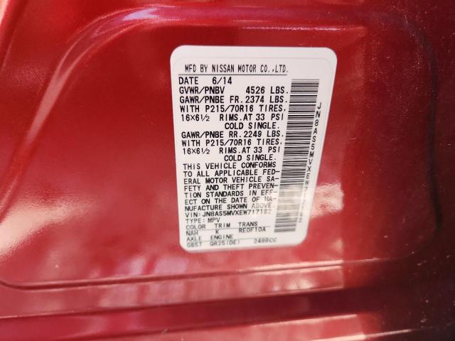 Photo 14 from auction – 2014 NISSAN ROGUE SELE with VIN JN8AS5MVXEW717192
