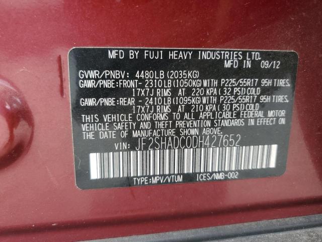 Photo 14 from auction – 2013 SUBARU FORESTER 2 with VIN JF2SHADC0DH427652