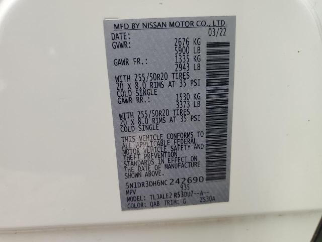 Photo 14 from auction – 2022 NISSAN PATHFINDER with VIN 5N1DR3DH6NC242690