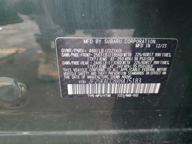 Photo 14 from auction – 2024 SUBARU FORESTER P with VIN JF2SKACC8RH475183
