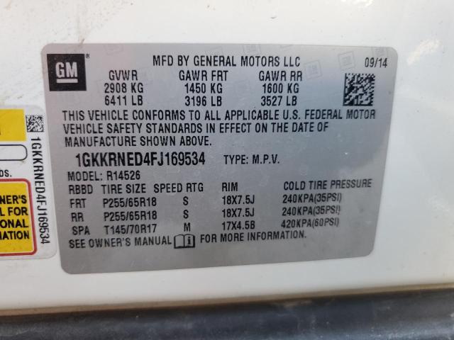 Photo 14 from auction – 2015 GMC ACADIA SLE with VIN 1GKKRNED4FJ169534