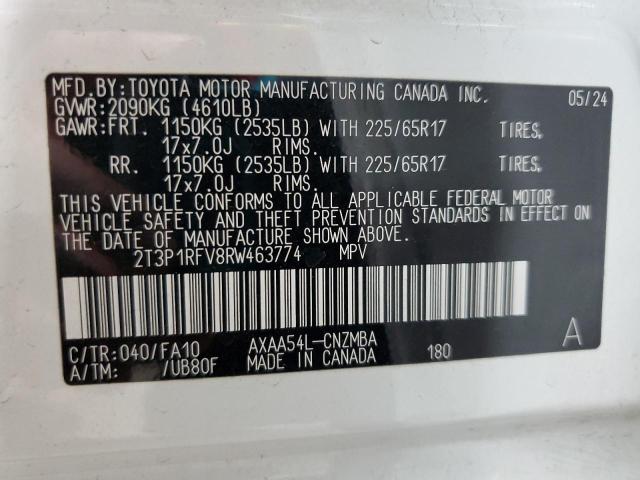Photo 14 from auction – 2024 TOYOTA RAV4 XLE with VIN 2T3P1RFV8RW463774
