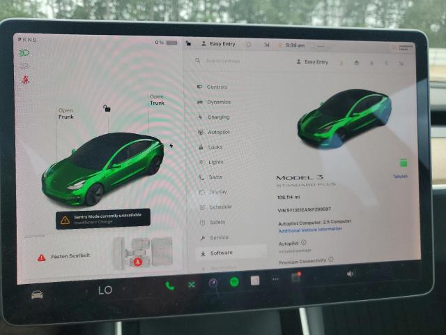 Photo 9 from auction – 2019 TESLA MODEL 3 with VIN 5YJ3E1EA1KF299587