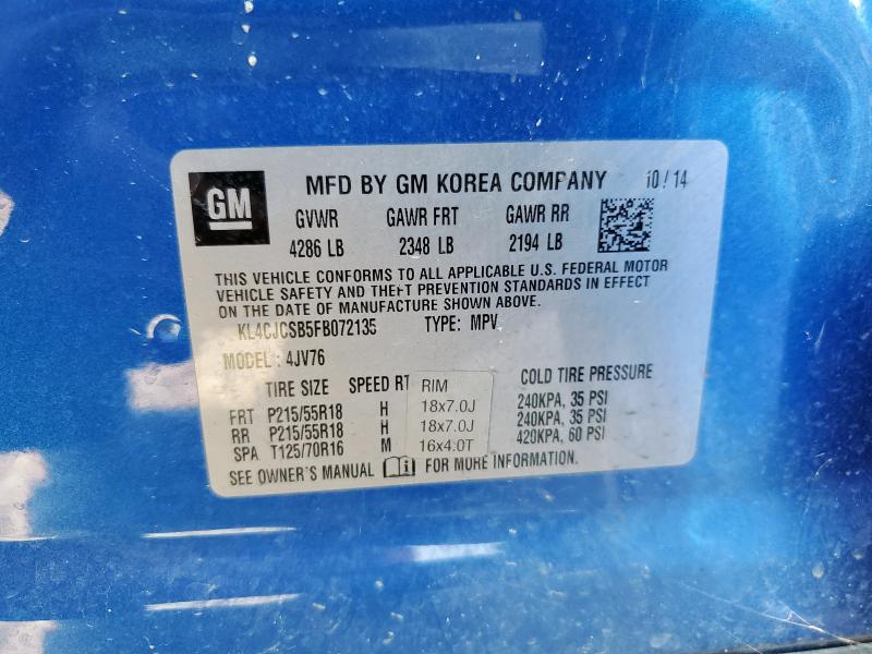 Photo 14 from auction – 2015 BUICK ENCORE with VIN KL4CJCSB5FB072135
