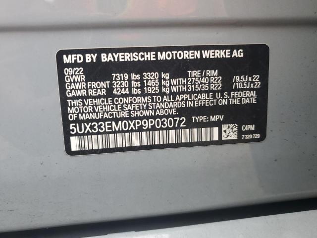 Photo 14 from auction – 2023 BMW X7 M60I with VIN 5UX33EM0XP9P03072