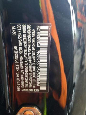 Photo 14 from auction – 2020 PORSCHE 911 CARRER with VIN WP0CB2A96LS263246