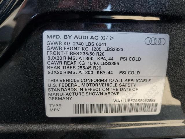 Photo 14 from auction – 2024 AUDI Q4 E-TRON with VIN WA1LUBFZ9RP053958
