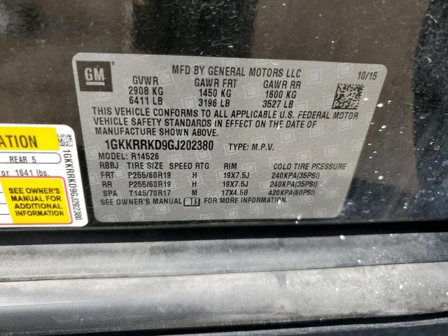 Photo 14 from auction – 2016 GMC ACADIA with VIN 1GKKRRKD9GJ202380
