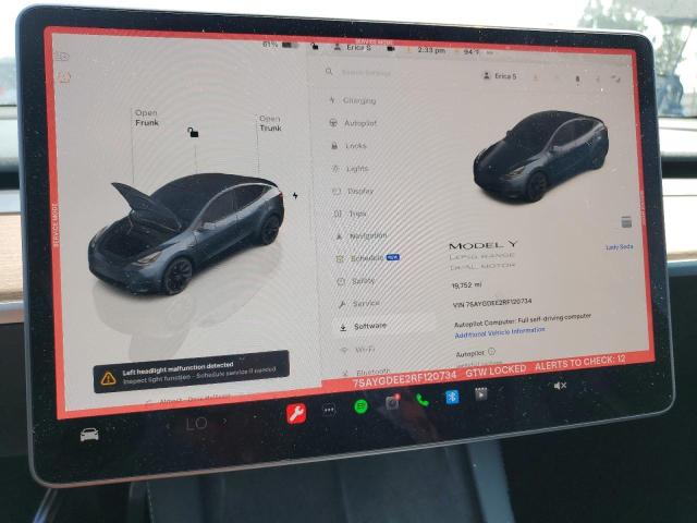 Photo 9 from auction – 2024 TESLA MODEL Y with VIN 7SAYGDEE2RF120734