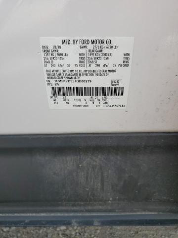 Photo 14 from auction – 2018 FORD EXPLORER XLT with VIN 1FM5K7D85JGB03279