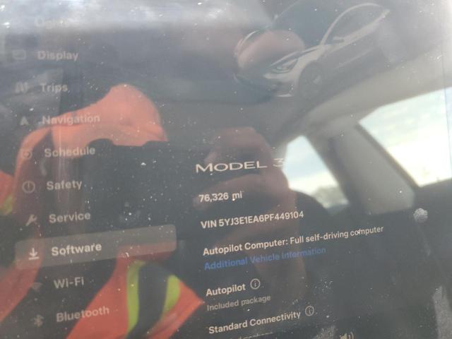 Photo 9 from auction – 2023 TESLA MODEL 3 with VIN 5YJ3E1EA6PF449104
