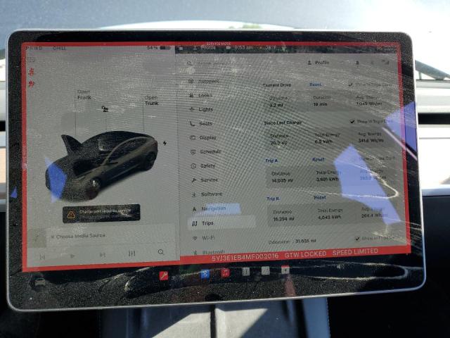 Photo 9 from auction – 2021 TESLA MODEL 3 with VIN 5YJ3E1EB4MF002016