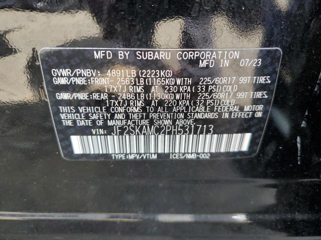 Photo 14 from auction – 2023 SUBARU FORESTER W with VIN JF2SKAMC2PH531713