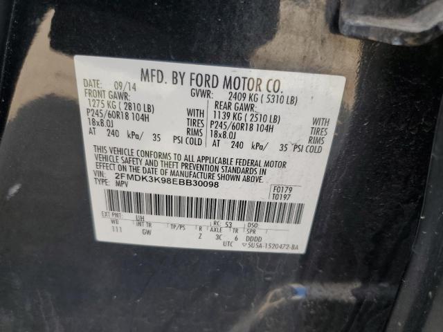 Photo 14 from auction – 2014 FORD EDGE LIMIT with VIN 2FMDK3K98EBB30098