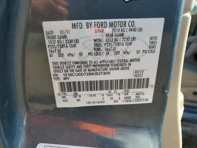 Photo 14 from auction – 2011 FORD ESCAPE XLT with VIN 1FMCU0D72BKB37209